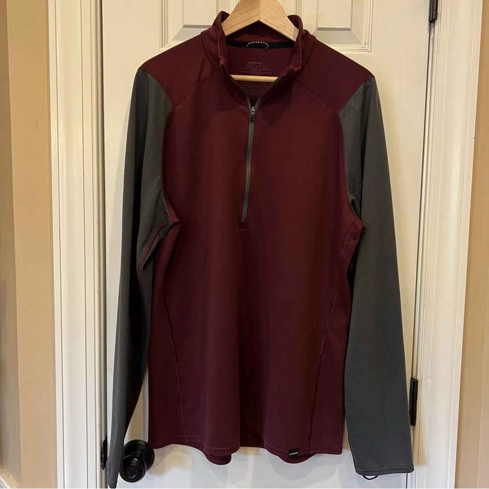 Patagonia Men’s Capilene 3 Midweight Polartec 1/4 Zip Pullover Maroon XL